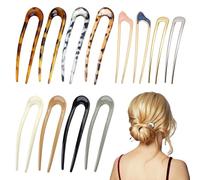 PYSEOSISE Horquilla en Forma de U, 12 Piezas Horquilla Francesa, Retro Horquillas Pelo Horquillas Vintage Horquillas de Carey Horquillas de Pelo Accesorios de Peinado para Mujeres