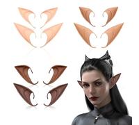 PYSEOSISE Orejas de Elfo, 6 Pares Orejas de Duende para Adultos, Orejas Elfo Suaves Orejas de Hada Orejas Duende Bosque para Cosplay Halloween Carnaval Mascarada Accesorios