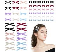 PYSEOSISE Pinzas para el Pelo con Lazo, 66 Piezas Pinzas de Pelo Pequeños, Elegantes Mini Clips de Lazo Clips de Estrella Accesorios Para el Pelo para Mujer