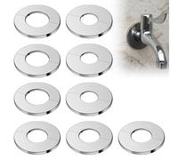 PYSEOSISE Rosetas Cromadas Grifo de Tapa, 9 Piezas Divididas de Acero Inoxidable Cromado, Autoadhesivas Cubierta de Tubería Collares de Tubería para Tubos Diámetro Interior 24/28/35 mm