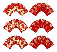 PYSEOSISE Sobres Rojos Chinos, 36 Piezas Sobres Rojos de Año Nuevo Chino, 9x17 cm Hong Bao para Dinero Regalos en Efectivo Bodas Año Nuevo Lunar Chino