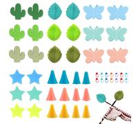 PYSEOSISE Tapones para Agujas de Tejer Silicona, 36 Piezas Tapones de Aguja de Tejer, Coloridos Protectores de Punta de Aguja de Silicona para Ganchillo Tejer Accesorios De Bricolaje
