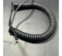 PYSyansu 1 Uds Cable blindado en espiral de resorte telescópico de 4 núcleos-1M, Conductor de cobre 24AWG, aislamiento de PU retardante de llama(0.5sqmm)