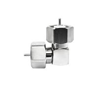 PYSyansu Conector de ángulo Recto Macho LC de Alto Voltaje, Adaptador de Cable Coaxial, 50 Ohm, aislador de PTFE, Rango de frecuencia de DC-6GHz, 1 ud.