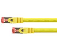 PYTHON Series Ethernet LAN Cable de interconexión con manguito protector RNS y nailon trenzado amarillo amarillo 10 m