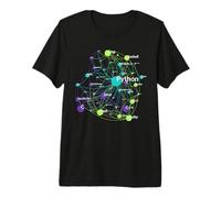 Python Gráfico de Red de Influencia del lenguaje de programación Camiseta Premium