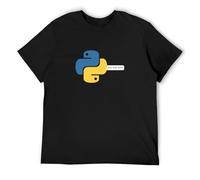 Python Hello World T-Shirt Man'S Fashion Cotton Black Clothes Unisex tee S