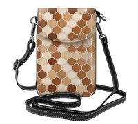 Python Scale Geo - Bolso cruzado pequeño para teléfono para mujer, piel sintética, con ranuras para tarjetas, correa ajustable