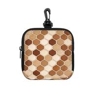Python Scale Geo - Pequeña bolsa impermeable con cremallera, bolsa de almacenamiento de neopreno para auriculares, funda con clip para llavero
