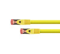 Python Series Ethernet LAN Cable de interconexión con Manguito Protector RNS y Nailon Trenzado Amarillo Amarillo 5 m