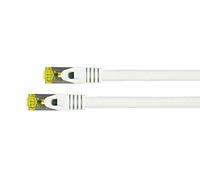Python Series Ethernet LAN Cable de interconexión con Manguito Protector RNS y Nailon Trenzado Blanco Weiß 3 m