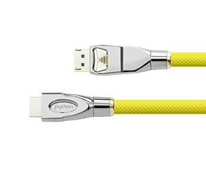 Python Series Premium DisplayPort 1.2 a HDMI 2.0 - Cable Adaptador 4K2K / UHD (apantallamiento Triple, Conector de Metal, Chapado en Oro, Conductor de Cobre, 3D, Trenzado de Nailon, 1 m), Color