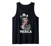Python Snake Bandera Americana Bandana Sombrero Cowboy Gafas de Sol Camiseta sin Mangas