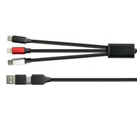 Python USB 6-in-1 Charging Cable - USB-A and USB-C Male to USB-C/USB Micro B/Lig