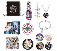 PYTRARTY Stry Regalo set，Stry Photocards，SKZ llavero, SKZ bolsa de gimnasia, Collar, Pulsera, cordón, pegatina,insignia, un regalo para los fanáticos
