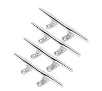 PYUDKLSMN 4 Piezas de Tacos de Amarre para Barcos, Tacos de Muelle de Acero Inoxidable Resistentes para Yates Marinos, Tacos de Cuerda para Barcos de Servicio Pesado con Acero Inoxidable (8 Pulgadas)