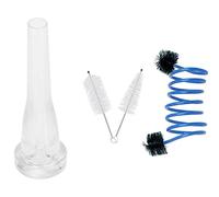 Pyugxab 1 juego de limpieza de mantenimiento de trompeta y 1 boquilla de trompeta ABS tamaño 7C