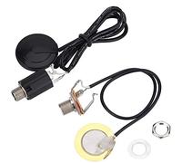 Pyugxab 1 juego de transductor piezoeléctrico para guitarra acústica y 1 juego de transductor de guitarra acústica, amplificador precableado, piezoeléctrica