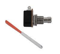 Pyugxab 1 luthier de coronación de trastes de guitarra de acero inoxidable y 1 pedal de guitarra de 2 con interruptor de pie de botón de efectos momentáneos