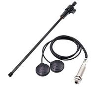 Pyugxab 1 transductor de disco piezoeléctrico 2 en 1 de longitud de cable de 21 pulgadas de longitud de cable de salida de 1/4 pulgadas y 1 pin de extremo de fibra de carbono negro fuerte 3/4 y 4/4