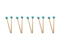 Pyugxab 10 Piezas de Cabeza de Goma Suave Palos de Madera Manejar de Campana Mazos para Glockenspiel XilóFono Campana Piezas de Instrumentos Musicales Verde