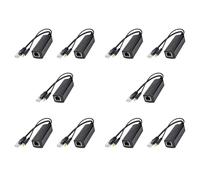 Pyugxab 10 x PS5712TG Gigabit Power Over Ethernet Splitter 10/100/1000Mpbs RJ45 Compatible con IEEE802.3 Af/AT (30 W) PoE Splitter