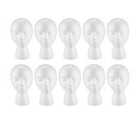 Pyugxab 10X Cabeza de Peluca de Maniquí de Espuma de Espuma de Poliestireno Gorra de Sombrero Soporte de Peluca Cabeza de Espuma