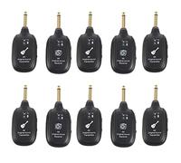 Pyugxab 10X UHF Guitar Inalambrico System Transmisor Receptor Incorporado Recargable