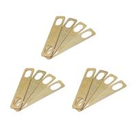 Pyugxab 12PCS Placa de Cuello de Guitarra Junta de Guitarra Reemplazo de Accesorios de Junta de Refuerzo de CuñA de Cuello de Guitarra (Dorado)