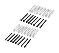 Pyugxab 16 Piezas M3 x 30mm Fonocaptor Humbucker de Guitarra Electrica Tornillo Y Resorte de de Ajuste - Negro