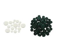 Pyugxab 17 almohadillas de para clarinete con 90 arandelas para teclado de piano, fieltro, balanceo, carril, perforadoras