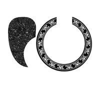 Pyugxab 2 accesorios: 1 calcomanía con forma y 1 golpeador de guitarra acústica para pieza de guitarra