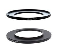 Pyugxab 2 adaptadores de anillo de filtro de aluminio para cámara: 52 mm-77 mm y 55 mm-77 mm
