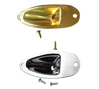 Pyugxab 2 conectores de guitarra de de 1/4 pulgadas de entrada y salida de 6,35 mm para piezas de guitarra estilo Strat, plata y