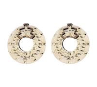 Pyugxab 2 instrumentos musicales fáciles de transportar con ruedas de acordes educativas de madera, herramienta de melodía para compositores, guitarra, para músicos