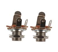 Pyugxab 2 piezas de guitarra y accesorios 1/4 6,35 mm 2 conductores mono chasis guitarra hembra entrada salida