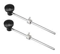 Pyugxab 2 x Tambor Beater Kick Aluminio Tambor Pie Pedal Beater con Cabeza de Silicona para Batería Parte Instrumento de Percusión (Negro)