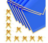 Pyugxab 20 hojas de papel de regalo de flores con cinta, papel de regalo de flores impermeable para boda