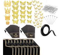 Pyugxab 20 hojas de papel de regalo floral para ramo de flores con cinta, mariposa 3D y