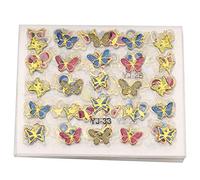 Pyugxab 24 Hojas De Colores 3D Arte De Uñas De Mariposa Transferir Pegatinas Manicure Puntas Calcomanías Envolturas Decoración Para Mujeres Niñas