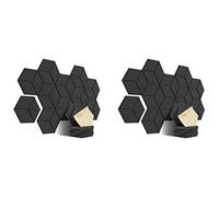 Pyugxab 24 PACK, Paneles autoadhesivos para aislamiento acústico y tratamiento acústico (negro)