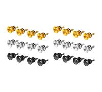 Pyugxab 24 Uds. Botones de Bloqueo de Correa de Guitarra Pasadores de Extremo de Metal con Tornillos de Montaje para Guitarra EléCtrica CláSica AcúStica Bajo Ukelele