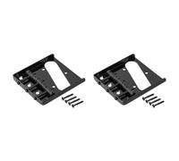 Pyugxab 2X 3 Saddle Cenicero Puente Cordal para Guitarra Eléctrica Tele (Negro)