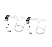 Pyugxab 2X Accesorio para Bidé Inodoro Ultradelgado Boquilla Doble Espiral PresióN de Agua Ajustable Pulverizador de Culo No EléCtrico con Manguera,C