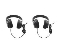 Pyugxab 2X Auriculares de Guitarra Amplificador de Guitarra Mezclador de Audio Auriculares Sobre la Oreja Auriculares EstéReo con Cable Plegables RetráCtiles