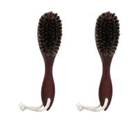 Pyugxab 2X Caballo Pelo Ondulado Cepillo para la Barba Peine para El Cabello Manejar de Madera Peine Grande Curvado Hombres Peines de Cabello Natural Herramientas para Peinar