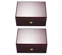Pyugxab 2X Caja de Reloj Individual Brillante Lacada En Madera de Gran Tamaño con Cojín de PU
