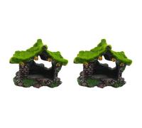 Pyugxab 2X Casa de DecoracióN de Acuario Casa de Escondite Hueca de Resina, Accesorios de Madera Flotante de Registro de Peces Beta Tanque de DecoracióN de Cueva