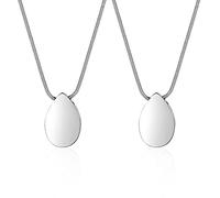 Pyugxab 2X Collar Personalizado de Urna de CremacióN con Forma de LáGrima de Gota de Agua con Kit de Relleno para JoyeríA de CremacióN de Cenizas