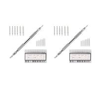 Pyugxab 2X Conjunto de Herramientas de Barra de Resorte con 12 Puntas Extra para Reloj Muñequeras Correa de Eliminación de Reparación Fix Kit,144 Piezas Pasadores de Reloj Extra
